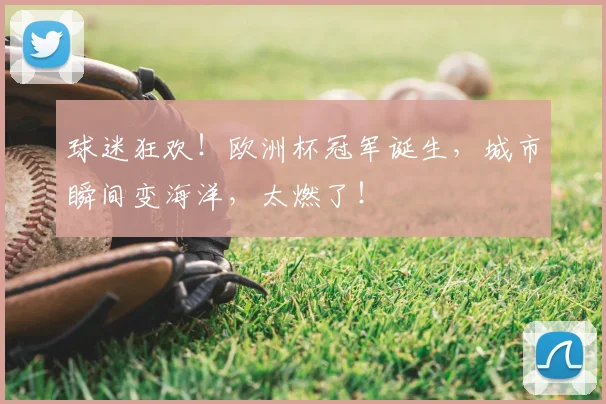 球迷狂欢！欧洲杯冠军诞生，城市瞬间变海洋，太燃了！