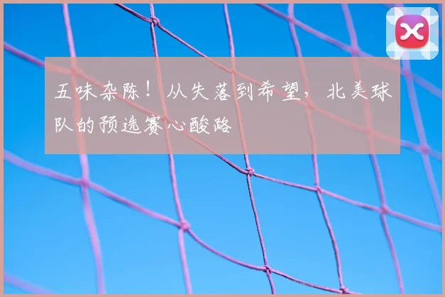 五味杂陈！从失落到希望，北美球队的预选赛心酸路